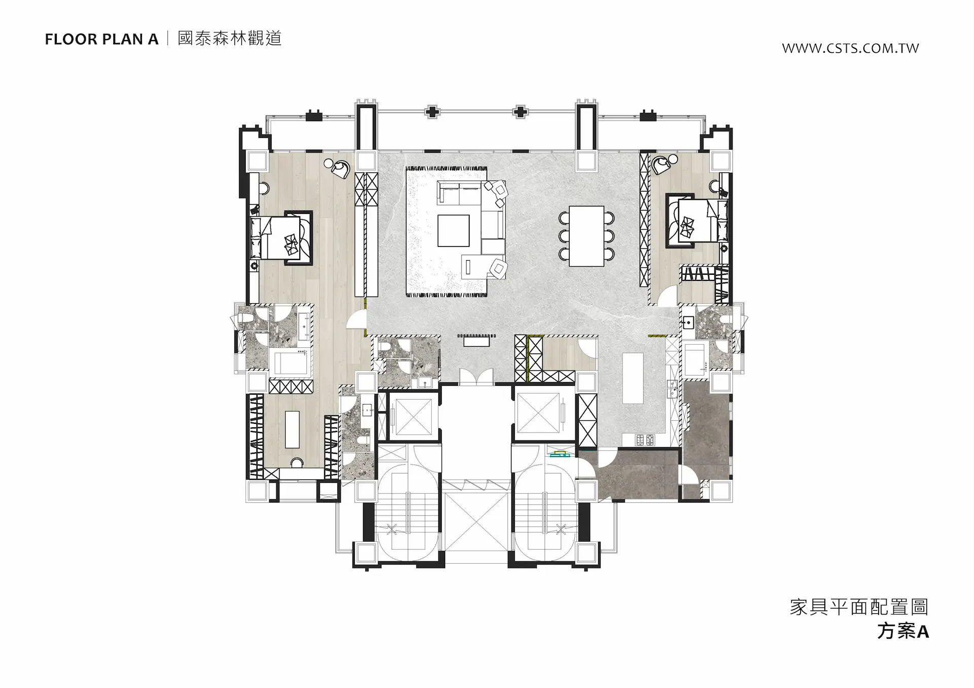 家具平面配置圖 方案A
